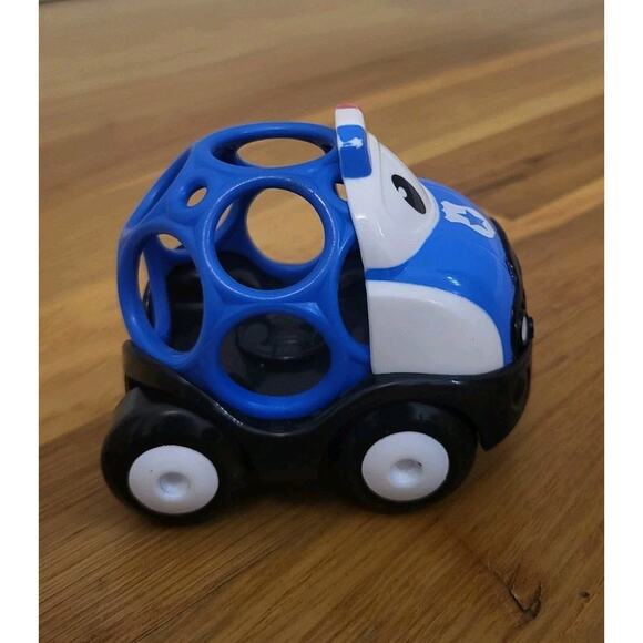Oball Go Grippers Police Car Blue White Kids II Toy Vehicle Toddler Baby Grip - Picture 4 of 7